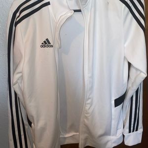Adidas White Zip-Up Jacket
